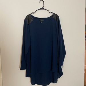 Lane Bryant black and blue blouse size 26